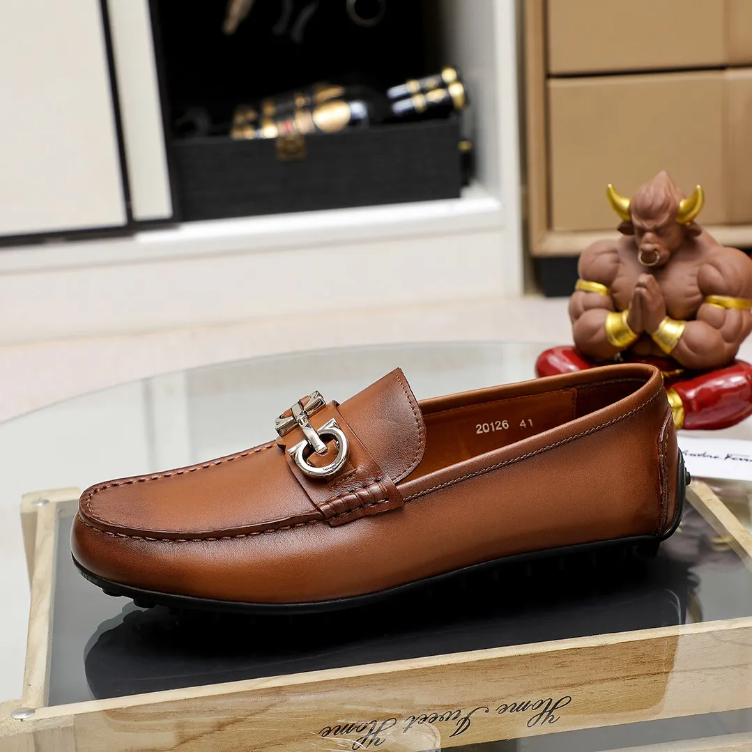 Men's shoes 💰360 🕷🕷【Ferragamo】Ferragamo Popular fashionable casual slip-on shoes🇨🇳Official website counter 1:1 production, original mold opening💯Good quality visible, imported high-end first-layer calfskin, luxurious pigskin lining🌿Very clear texture, high-quality waterproof, non-slip and wear-resistant outsole🎋High quality and low price, truly handmade🍓Color, code number 38-45